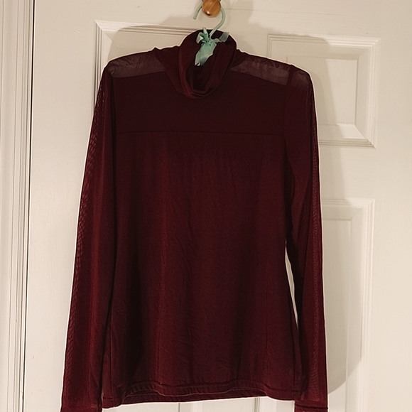 Patrizia Luca Tops - Patrizia Luca Burgundy Long Sleeve Blouse